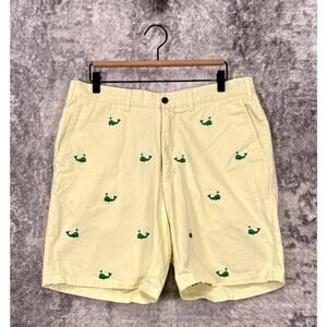 Castaway Nantucket Shorts 34 Mens Yellow Embroidered Whales